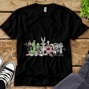 Looney Tunes Group Shot Line Up Funny T-Shirt Unisex Tee Adult T-shirt Kid Shirt